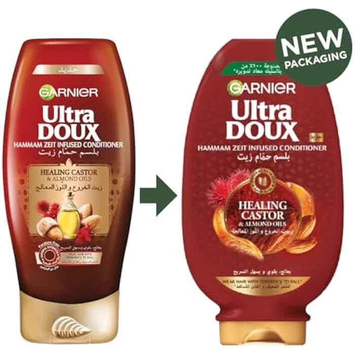 Garnier Ultra Doux Castor & Almond Oils Strengthening Shampoo, 400 ml + conditioner 360 ml - Image 4